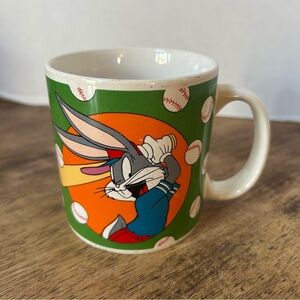 Vintage Looney Tunes Mug Coffee Bugs Bunny Baseball 1994 Warner Bros Sakura